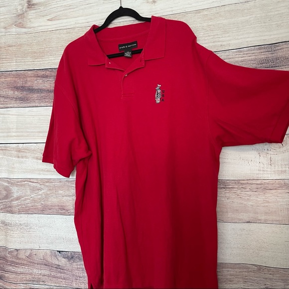 USA Golf Polo Red Embroidered Short Sleeve - Picture 7 of 16
